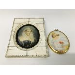 2 X FRAMED MINIATURES,