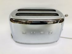 A SMEG TOASTER MODEL TSF02SSUKJ - SOLD AS SEEN