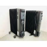 2 DIMPLEX OIL FILLED MODERN ELECTRIC HEATERS,