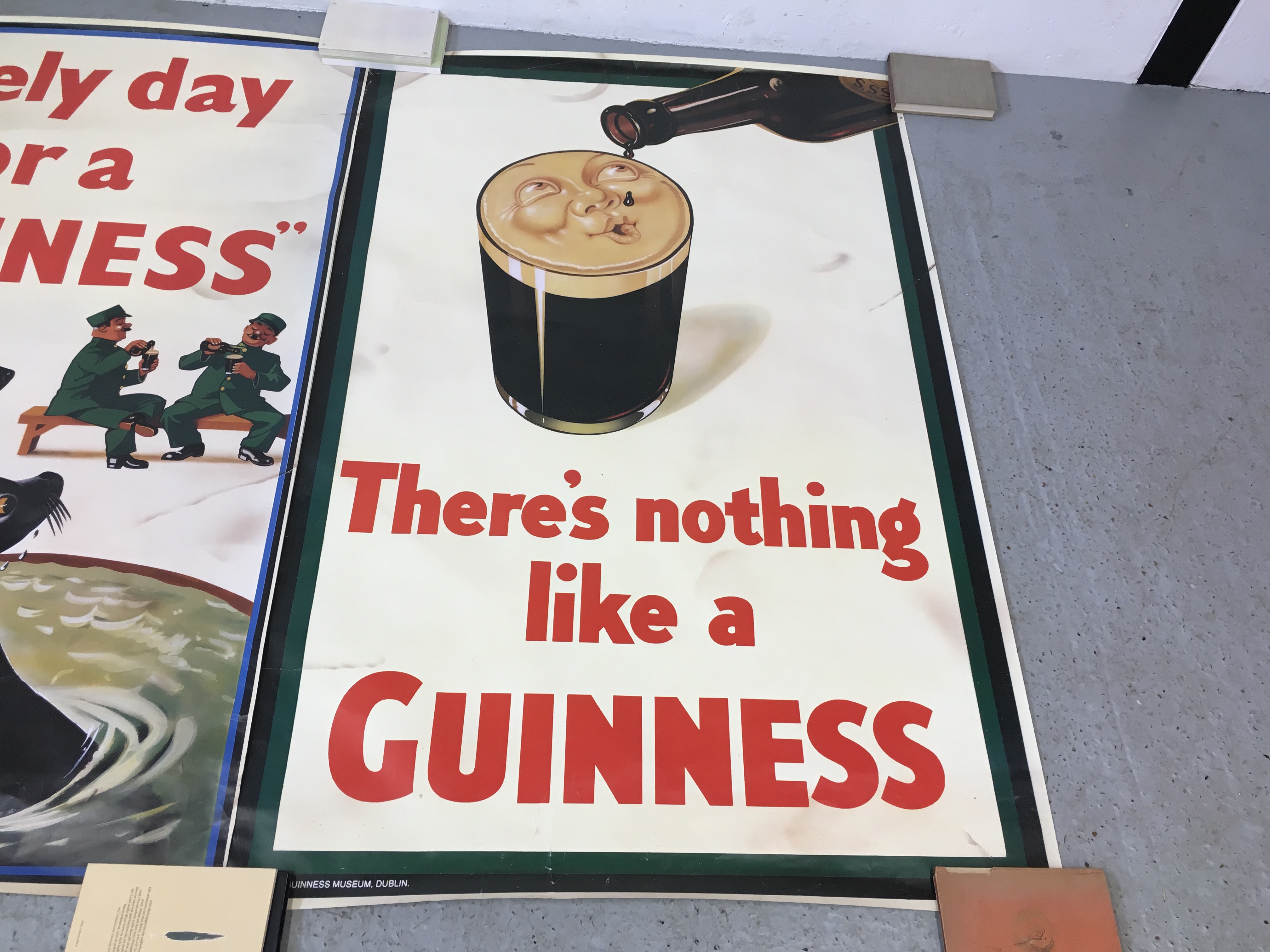 2 VINTAGE GUINNESS POSTERS - H 152CM X W 101CM - Image 2 of 9