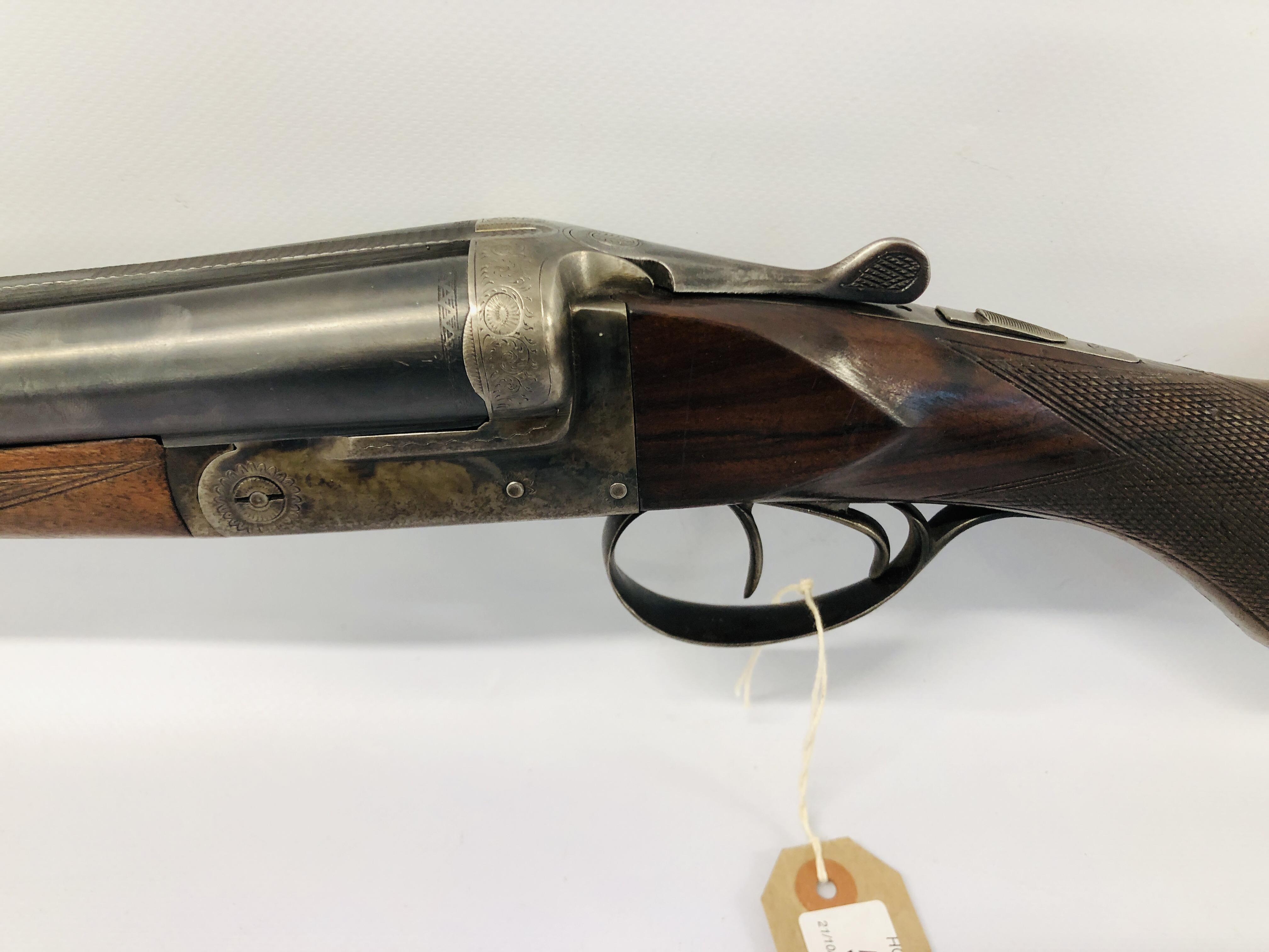 BELGIUM 12 BORE SIDE BY SIDE SHOTGUN # 1478 - (ALL GUNS TO BE INSPECTED AND SERVICED BY QUALIFIED - Image 3 of 17