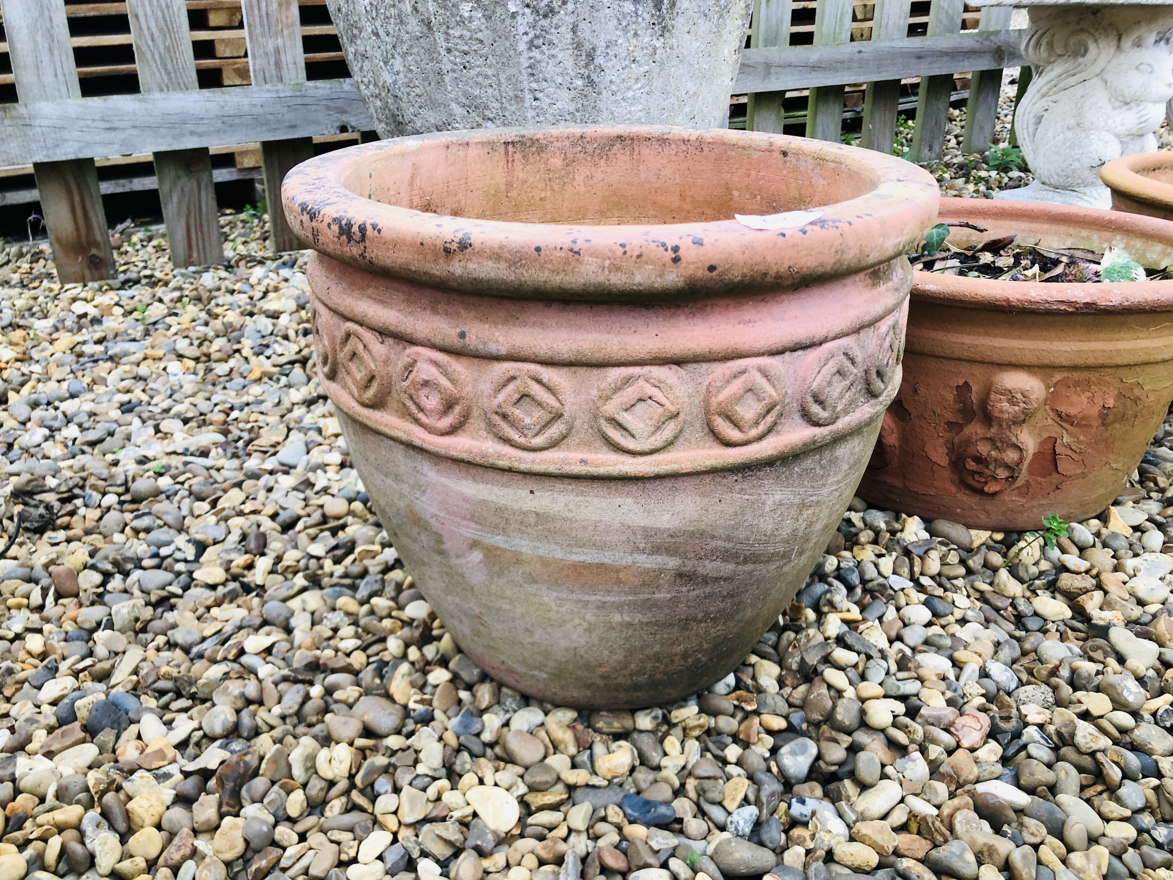 A PAIR OF TERRACOTTA PLANTERS, - Image 2 of 5