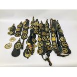 BOX OF ASSORTED VINTAGE HORSE BRASSES,