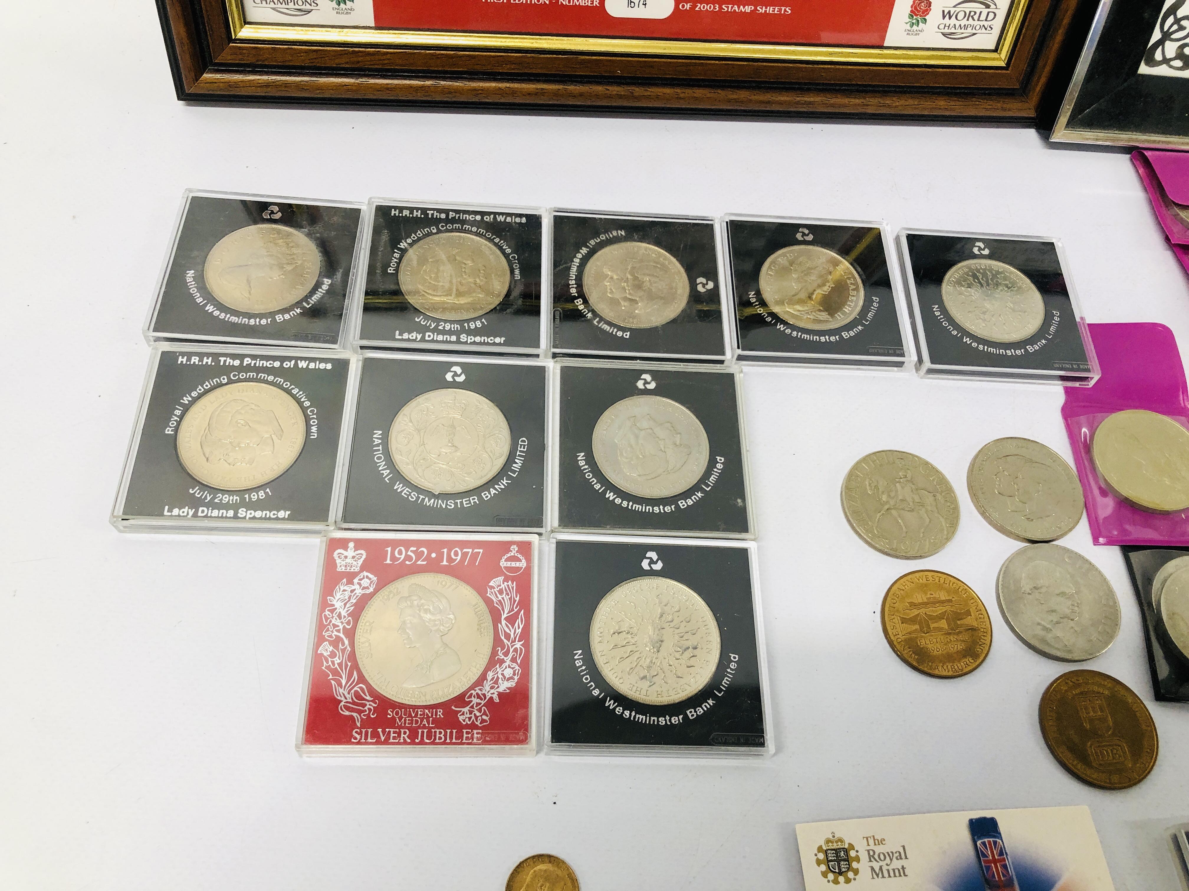 COLLECTION OF MIXED COINS AND BANK NOTES, STAMPS ETC. - Image 3 of 10