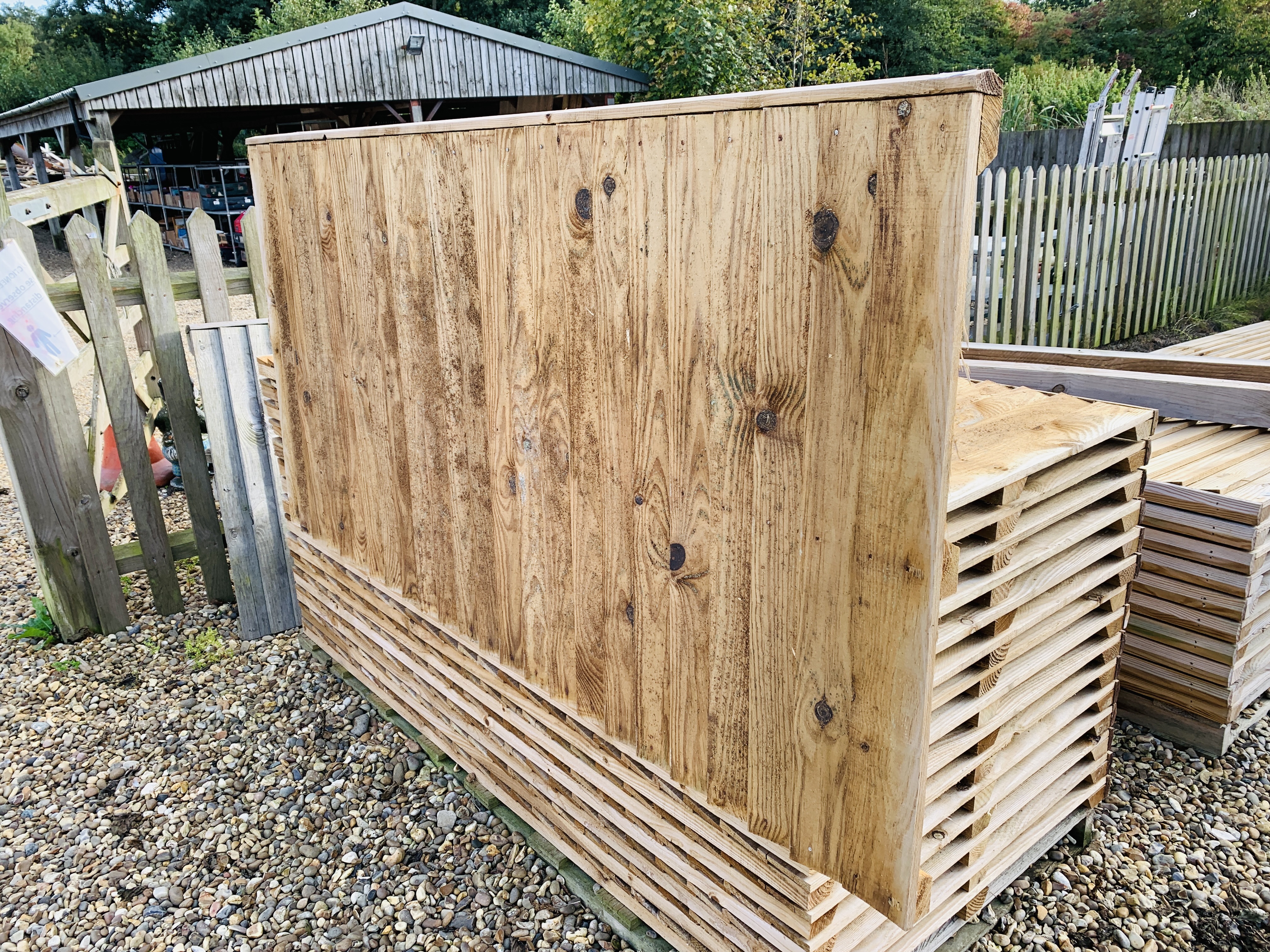8 X AS NEW TREATED TIMBER CLOSE BOARDED 6FT X 3FT FENCING PANELS
