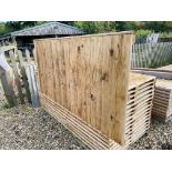 8 X AS NEW TREATED TIMBER CLOSE BOARDED 6FT X 3FT FENCING PANELS