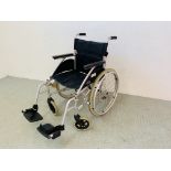 A DAYS PATTERSON MEDICAL MANUAL SILVER FINISHED WHEEL CHAIR