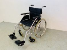 A DAYS PATTERSON MEDICAL MANUAL SILVER FINISHED WHEEL CHAIR