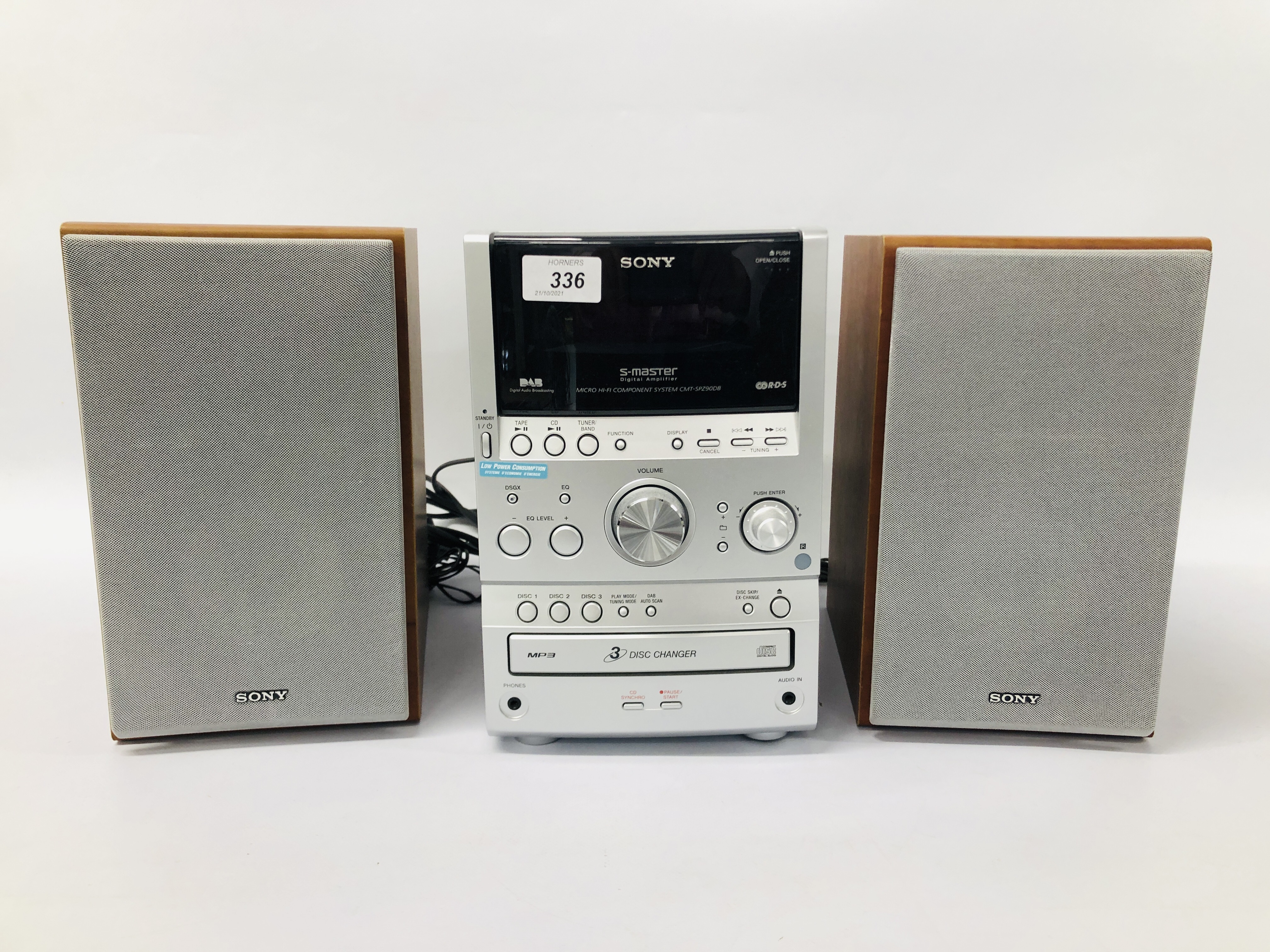 A SONY S-MASTER DAB HI-FI SYSTEM COMPLETE WITH REMOTE - SOLD AS SEEN