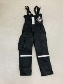 A PAIR OF FLADEN RESCUE SYSTEM BIB AND BRACE TROUSERS SIZE SMALL