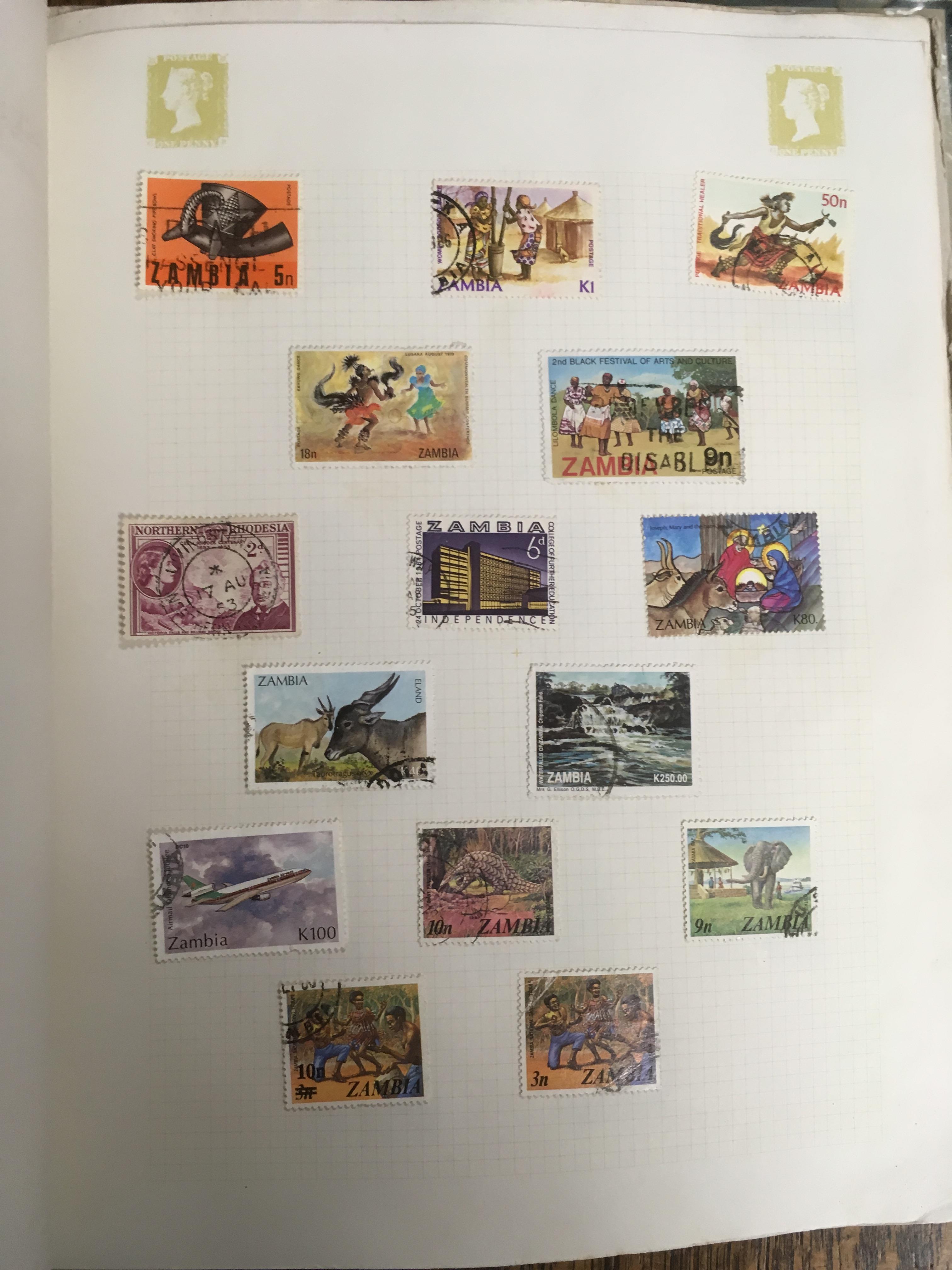 BOX ALL WORLD STAMP COLLECTIONS IN SEVEN ALBUMS AND LOOSE, - Image 2 of 5