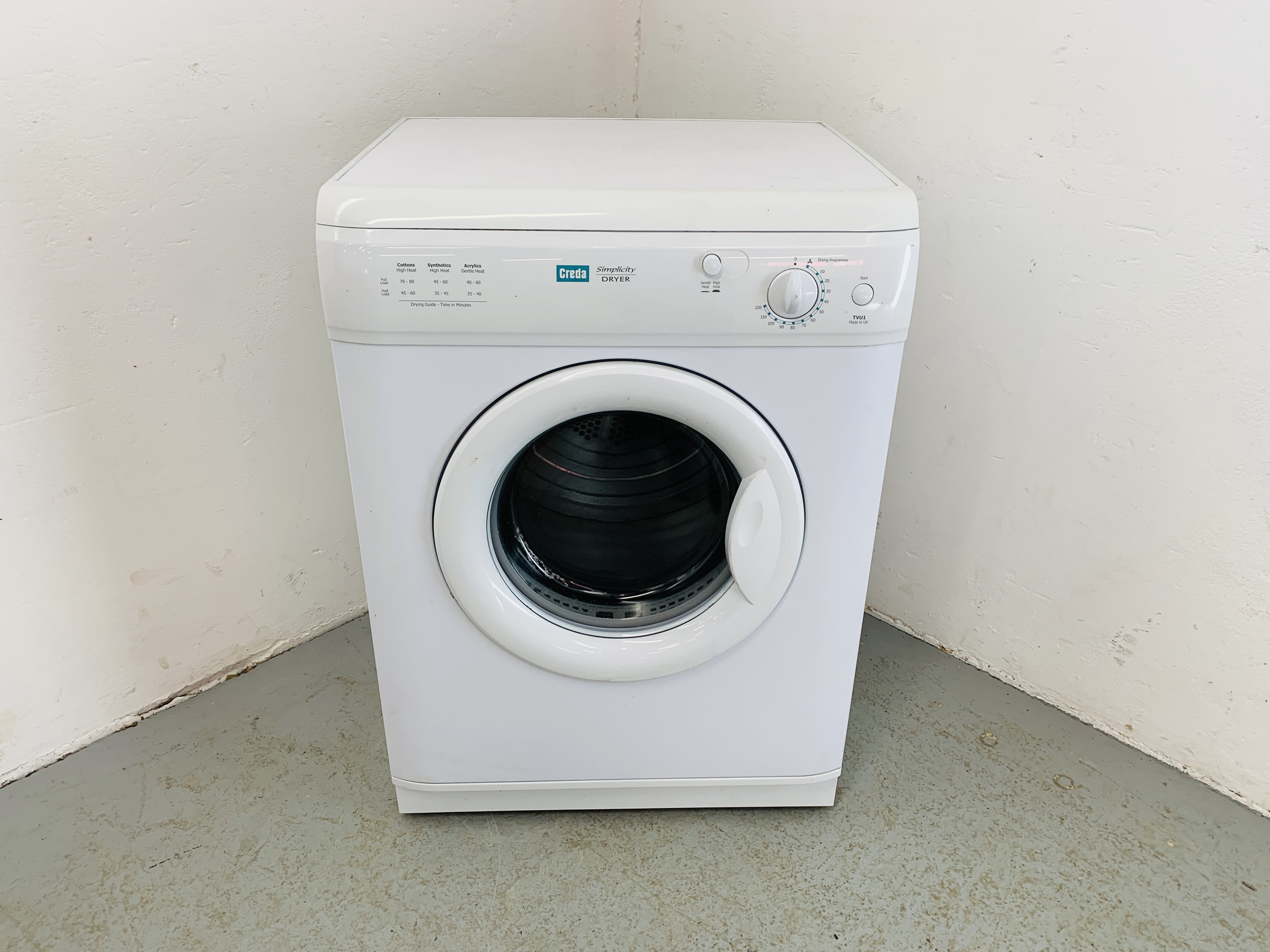A CREDA SIMPLICITY TUMBLE DRYER - SOLD AS SEEN