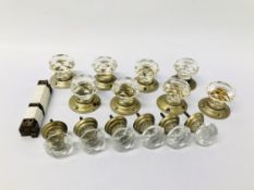 COLLECTION OF VICTORIAN DOOR KNOBS AND FITTINGS