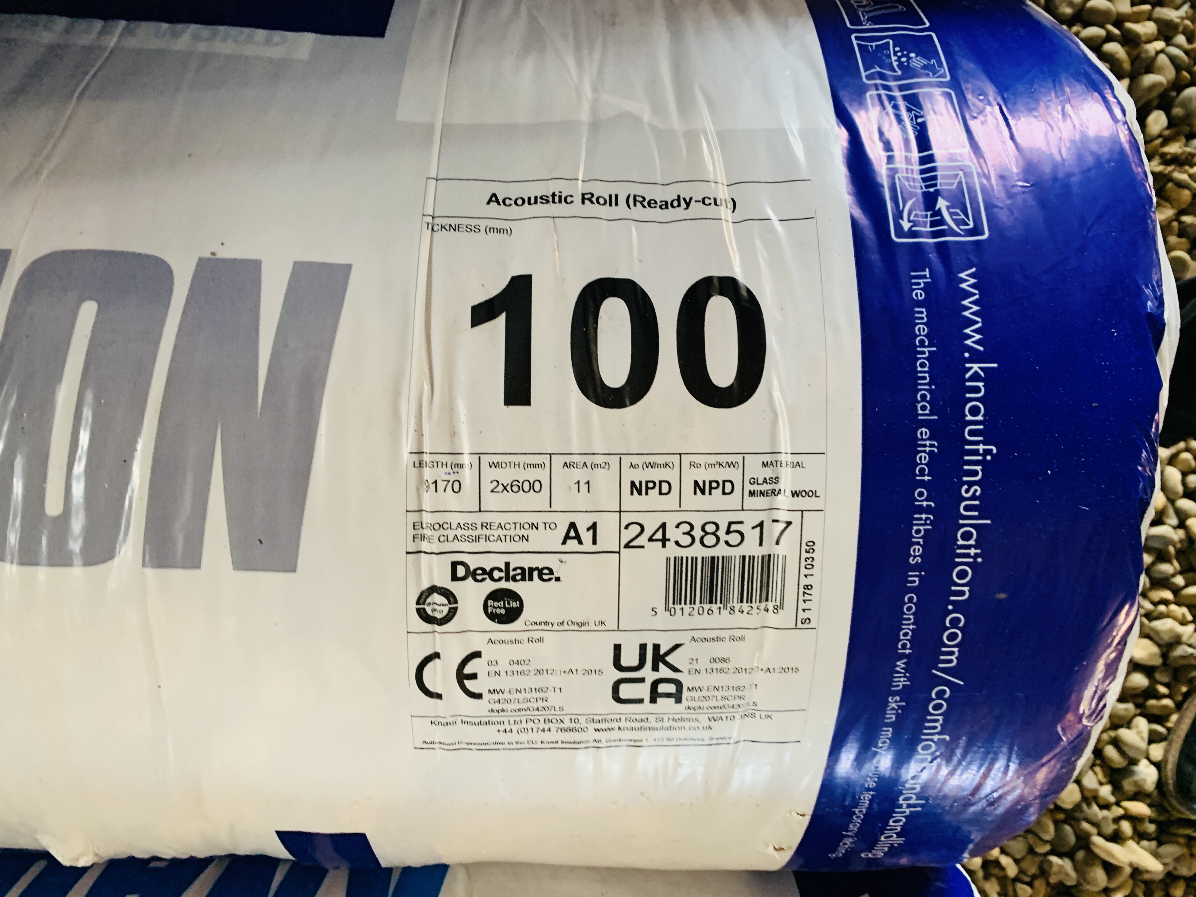 4 X ROLLS KNAUF 100MM ACOUSTIC INSULATION - Image 2 of 2