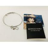 DESIGNER BANGLE MARKED "EMOZIANI" IN ORIGINAL BOX WITH CERTIFICATE