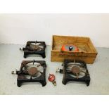 3 X GAS STOVES AND FIRE BELL