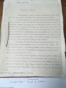 1937 NUREMBERG RALLY OF LABOUR, 22 TYPED PAGES OF NOTES,