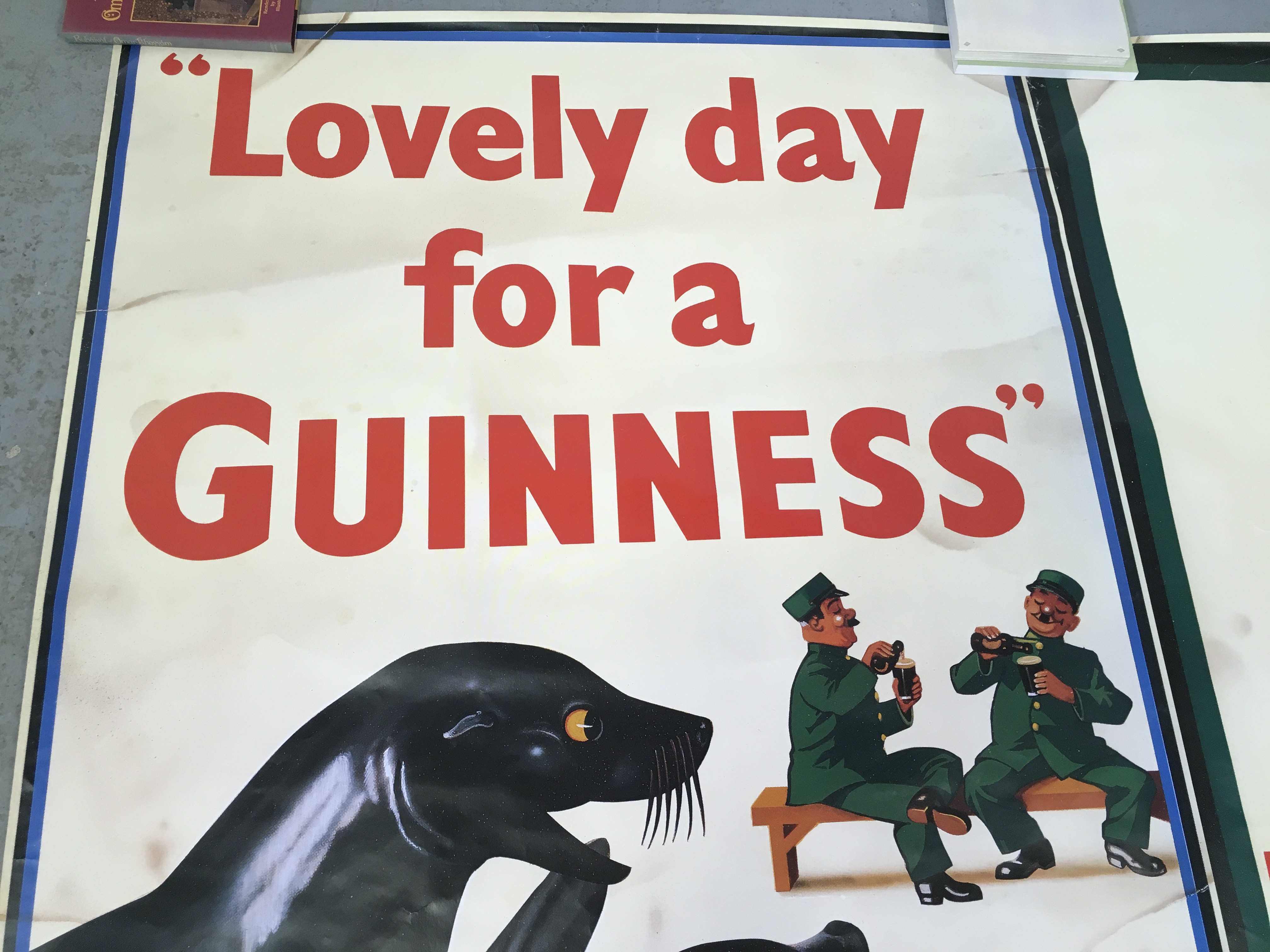 2 VINTAGE GUINNESS POSTERS - H 152CM X W 101CM - Image 8 of 9