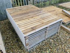 10 X AS NEW TREATED TIMBER CLOSE BOARDED 6FT X 4FT FENCING PANELS