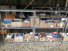 15 BOXES OF ASSORTED BOOKS TO INCLUDE REFERENCE, ART, NOVELS,