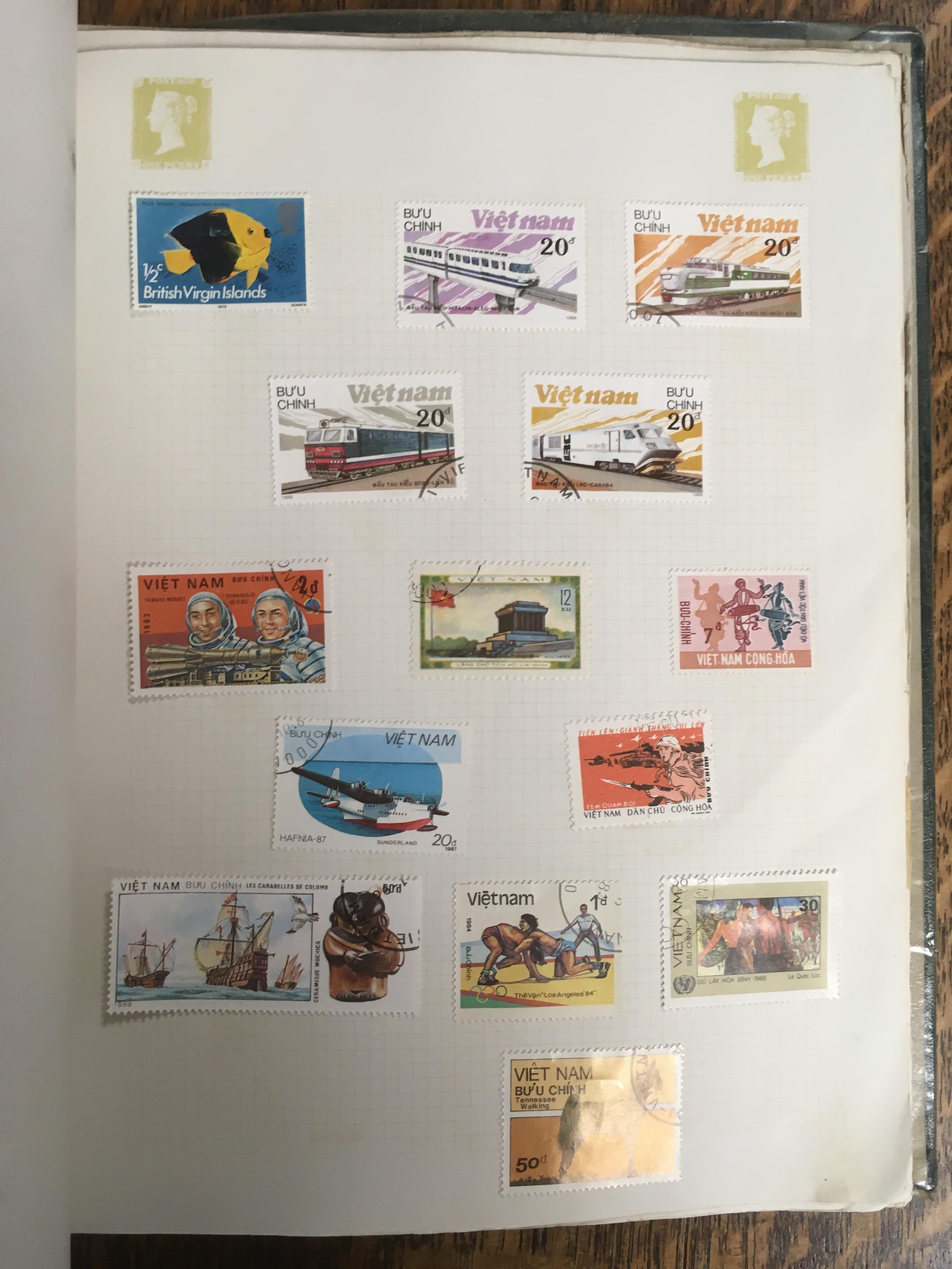 BOX ALL WORLD STAMP COLLECTIONS IN SEVEN ALBUMS AND LOOSE, - Image 3 of 5