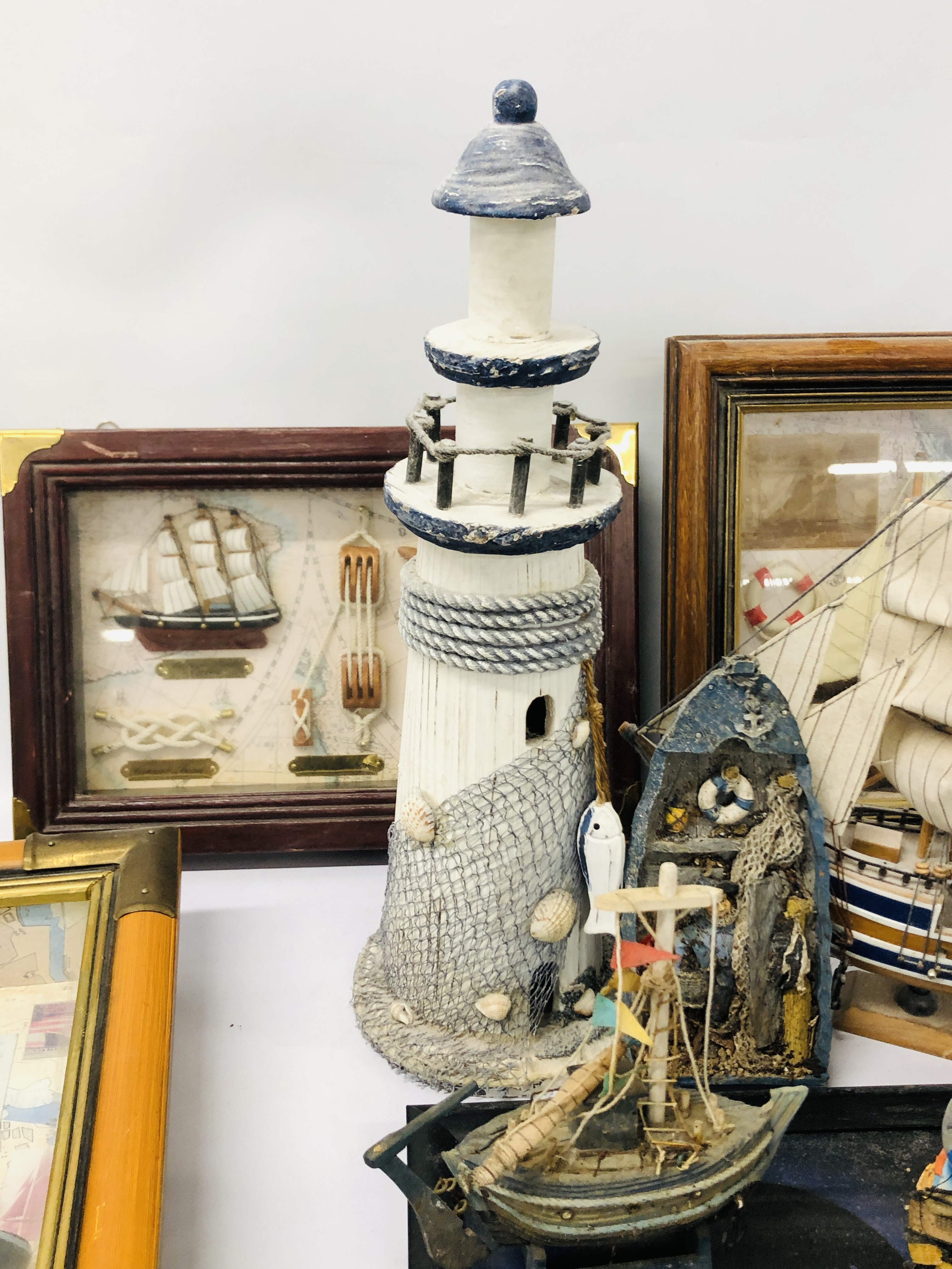3 NAUTICAL 3D CASED DISPLAYS AND OTHER NAUTICAL ITEMS TO INCLUDE SAILING SHIPS, LIGHTHOUSES ETC. - Image 8 of 11