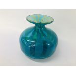 MDINA ART GLASS VASE - H 12CM.