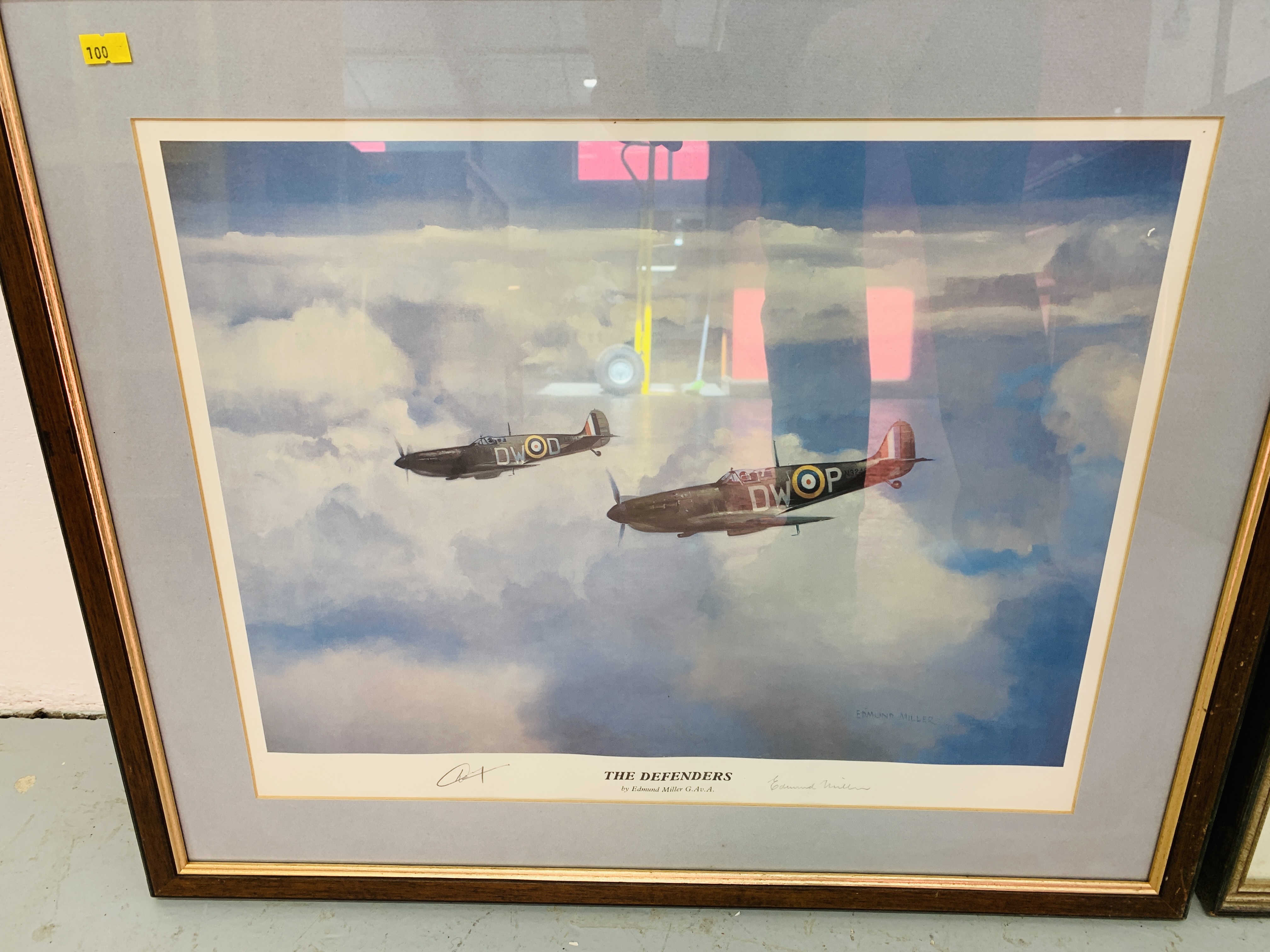 2 FRAMED AND MOUNTED FIGHTER PLANE PRINTS "HIGH SPIRITS" 1940, - Image 5 of 5