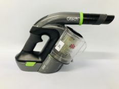 A GTECH HAND HELD CORDLESS VACUUM CLEANER WITH CHARGER - SOLD AS SEEN