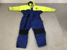 A FLADEN RESCUE SYSTEM FULL BODY SUIT SIZE XXL (YELLOW AND BLUE)