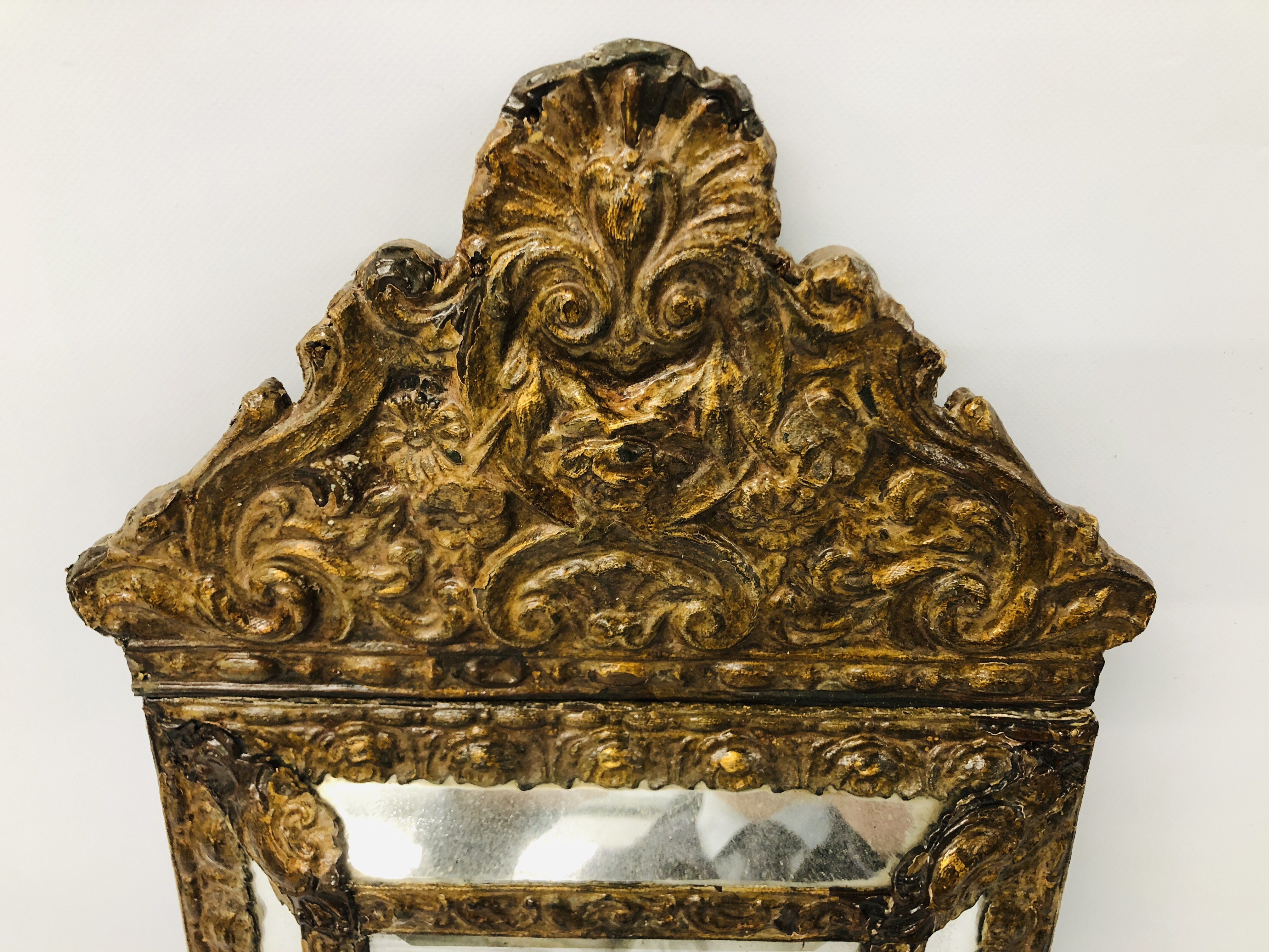 A NAPOLEON 3 FRENCH STYLE 5 PANEL WALL MIRROR - Image 2 of 4