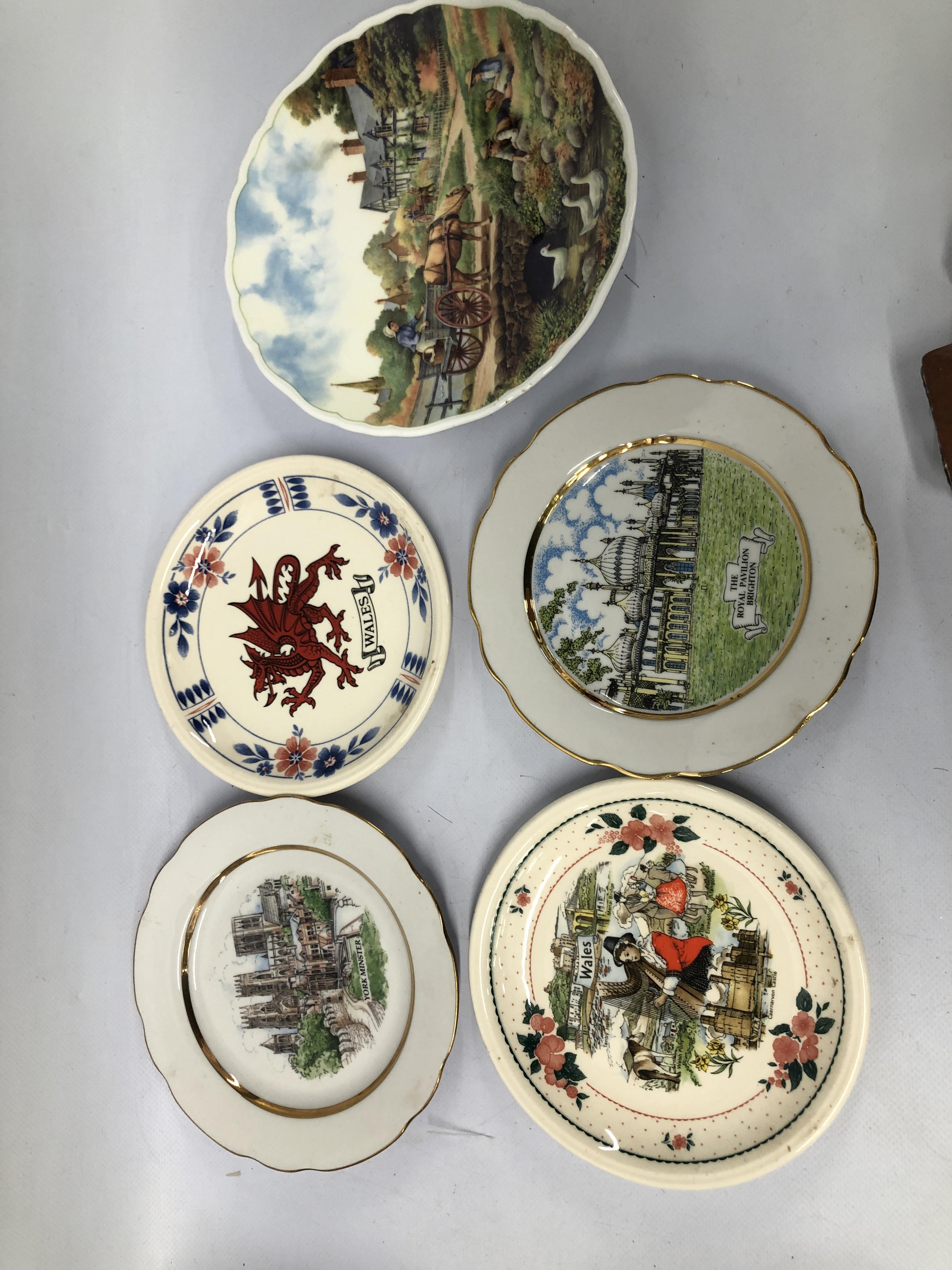 A COLLECTION OF ROYAL DOULTON COLLECTOR'S PLATES ALONG WITH PORCELAIN MINIATURE COTTAGE INCLUDING - Image 9 of 20