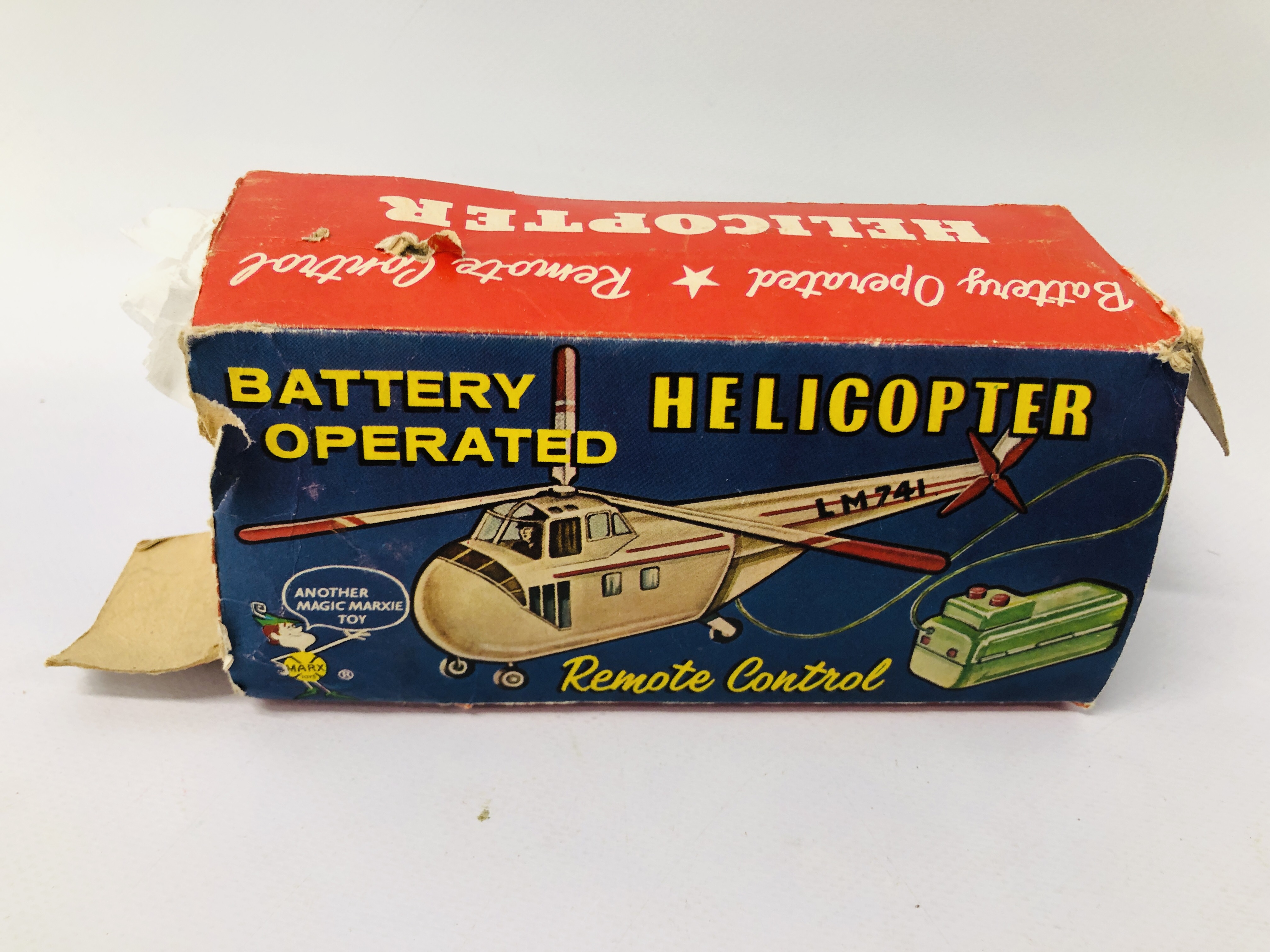 A VINTAGE GREEN MONK COMBEX ORBITOY PAT NO 11468/69 + BATTERY OPERATED HELICOPTER REMOTE CONTROL - Image 5 of 7