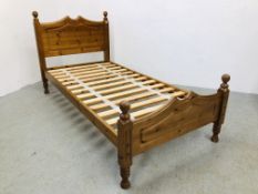 HONEY PINE SINGLE BED FRAME