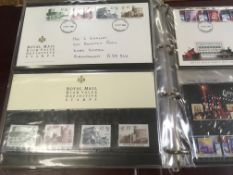 GB: 1986-92 FIRST DAY COVERS AND PRESENTATION PACKS IN TWO ROYAL MAIL ALBUMS,