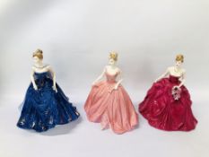 3 X COALPORT FIGURINES TO INCLUDE "GRAND FINALE" LE 7500 / 2779, "THE MID WINTER BALL",