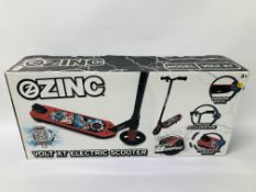 0 ZINC XT VOLT ELECTRIC SCOOTER (BOXED) - SOLD AS SEEN