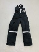 A PAIR OF FLADEN RESCUE SYSTEM BIB AND BRACE TROUSERS SIZE SMALL