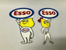 (R) PAIR ESSO BOY AND GIRL PLAQUES