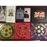 FILE BOX OF MAINLY GB COINS, UNCIRCULATED YEAR SETS 1994, 1995, 1997, 1998 AND 1999 ETC.