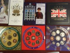 FILE BOX OF MAINLY GB COINS, UNCIRCULATED YEAR SETS 1994, 1995, 1997, 1998 AND 1999 ETC.
