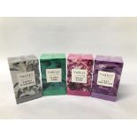 4 X YARDLEY LONDON 50ML EAU DE TOILETTE TO INCLUDE LILAC AMETHYST, FLORA JADE,