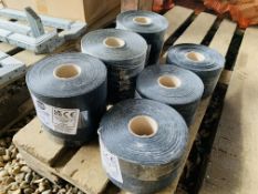 6 X COMPLETE ROLLS OF DAMP PROOF COURSE (3 X 30M X 150MM,