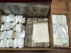 BOX OF CIGARETTE AND TRADE CARDS,