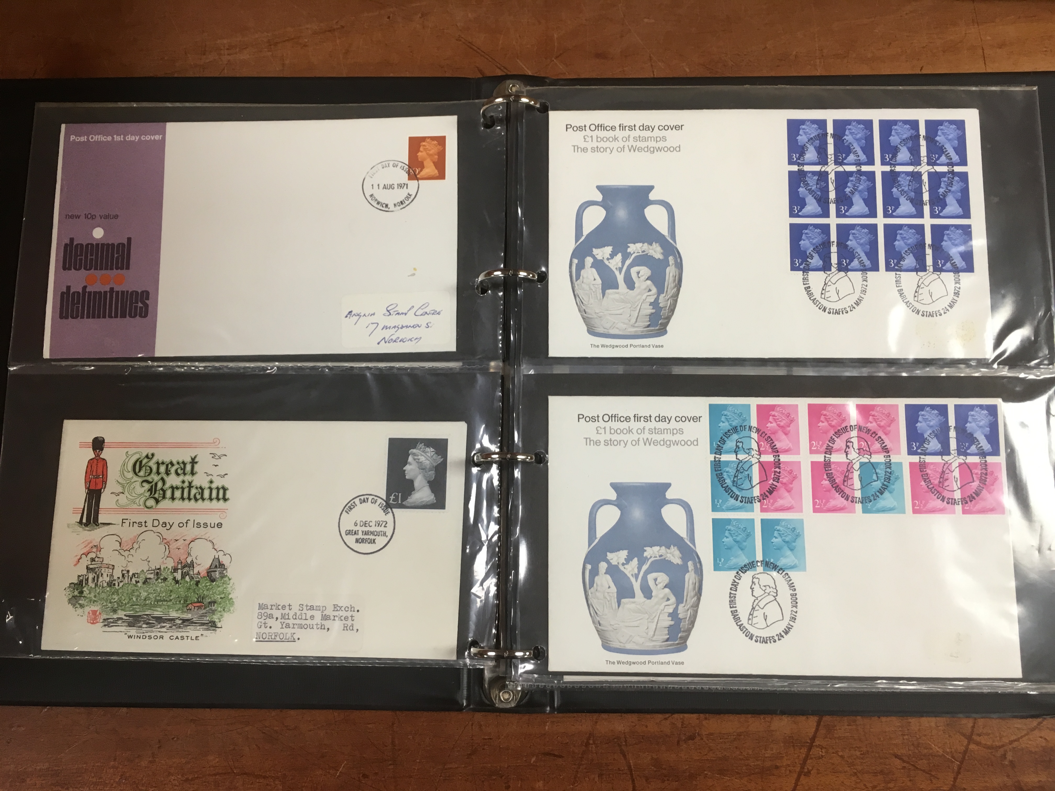 BOX WITH GB STAMPS AND FIRST DAY COVERS IN NINE ALBUMS - Image 5 of 5