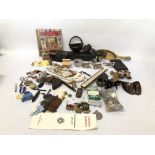 BOX OF ASSORTED COLLECTABLE'S TO INCLUDE GLASS SLIDES,