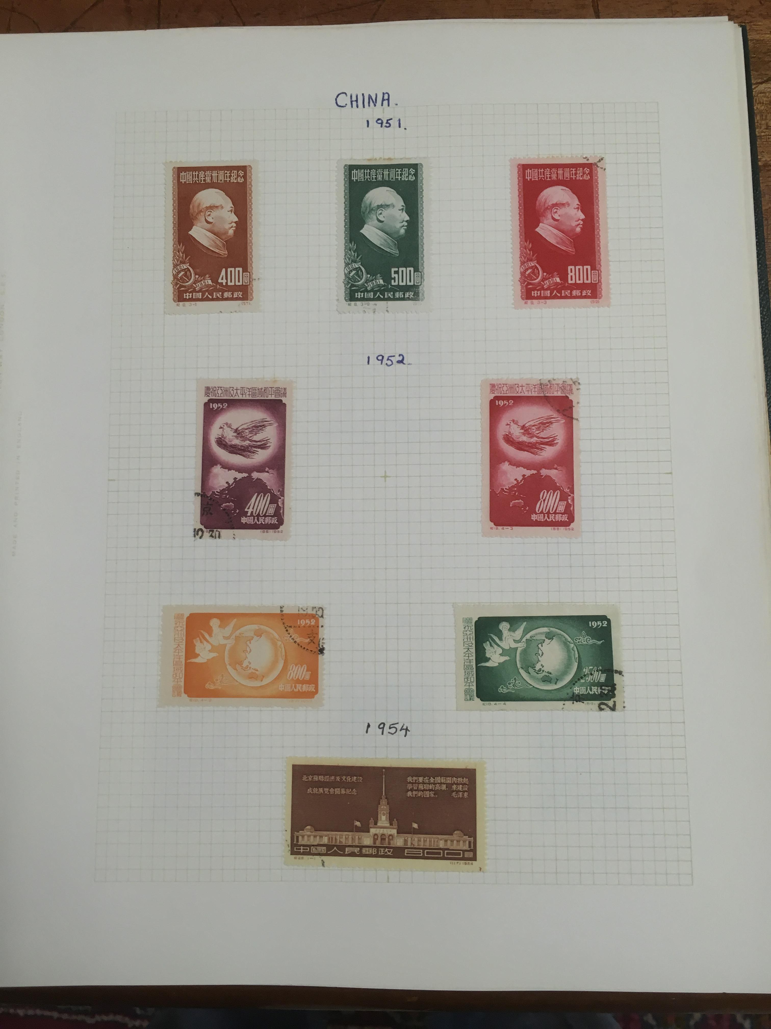 BOX WITH STAMP COLLECTIONS IN SEVEN ALBUMS, CHINA, MANCHURIA, - Image 5 of 7