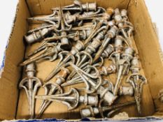 BOX OF VINTAGE CAST FENCE/GATE FINIALS