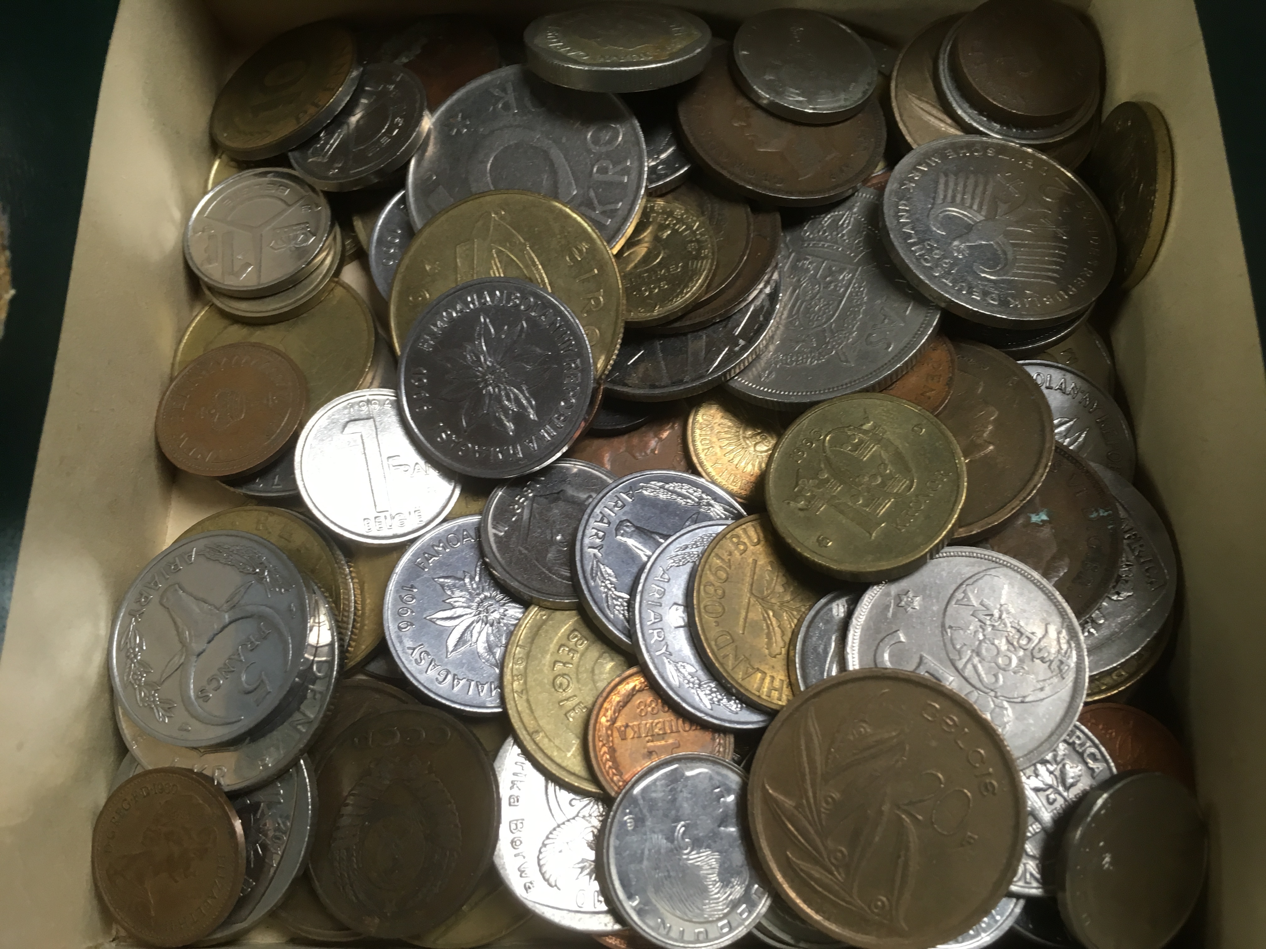 A BOX OF COINS, - Image 2 of 3