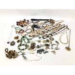 BOX OF ASSORTED COSTUME JEWELLERY,